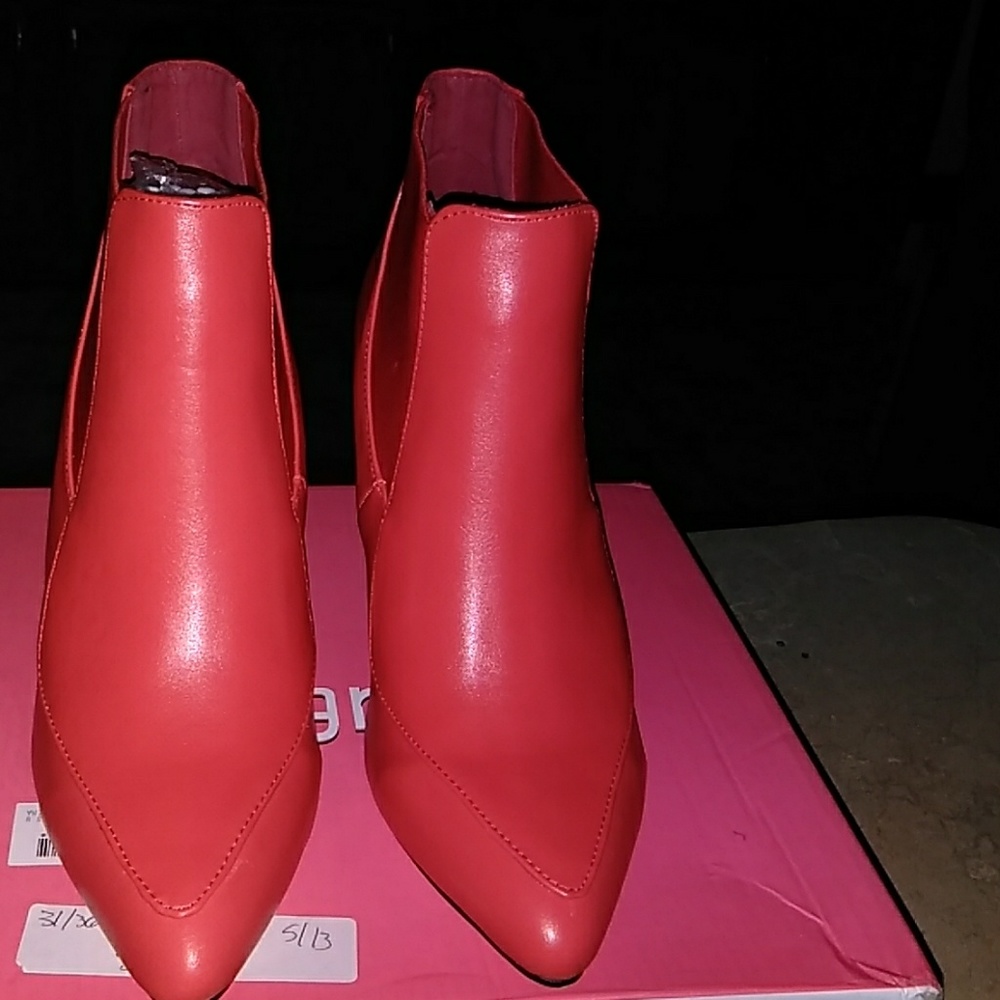 Fiery red booties